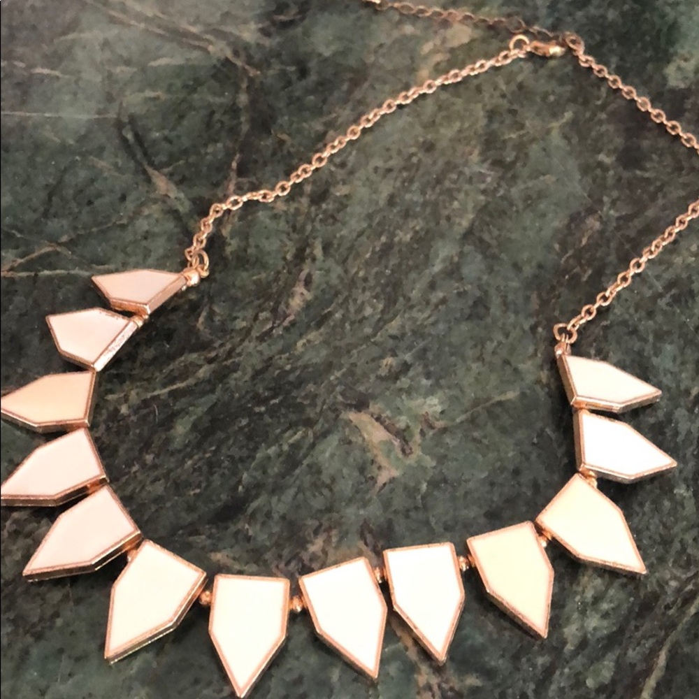 White statement necklace